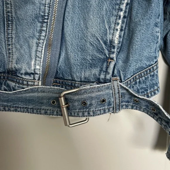 PAIGE women’s strappy denim Jacket size small - Picture 2 of 9